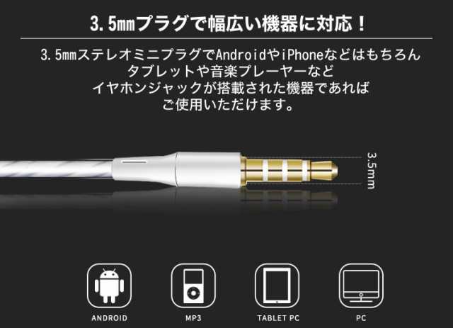 インナーイヤー型 イヤホン 有線 マイク内蔵 リモコン付き スマートフォン 音楽 通話 iPhone Android タブレット  PR-WIREDEARPHONEの通販はau PAY マーケット - プランドル