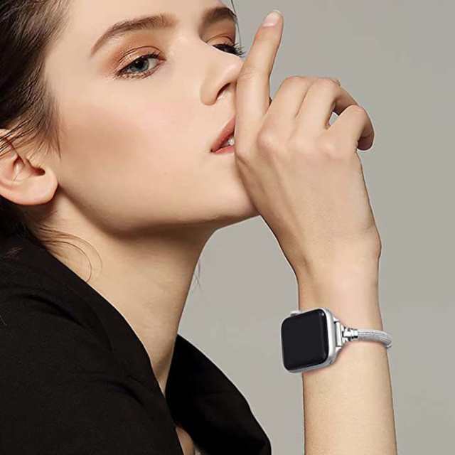 APPLE WATCH 交換バンド 紐デザインベルト キラキラ シンプル アップル