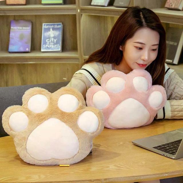 ベスト キュートにくきゅうファークッション ホワイト×ピンク 2個