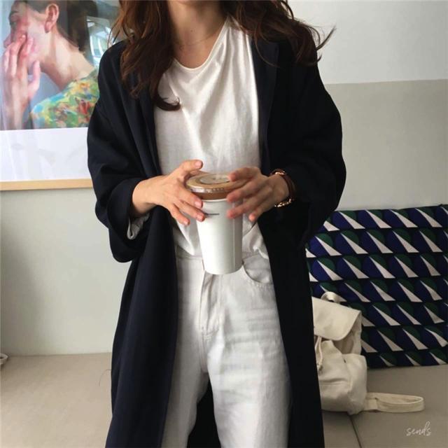 ゆるカジ 羽織にも使える ロングワンピース シャツワンピ 2色展開の通販はau Pay マーケット Sno