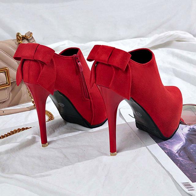 ブーティー リボン ハイヒール 大人可愛い サイズ豊富の通販はau Pay マーケット Sno