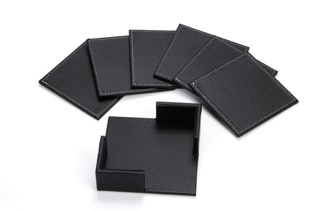 高級感あるコースター 6枚セット 北欧 アンティーク カフェ バー インテリア雑貨 正方形box ブラック ブラウン 送料無料 の通販はau Pay マーケット Oak