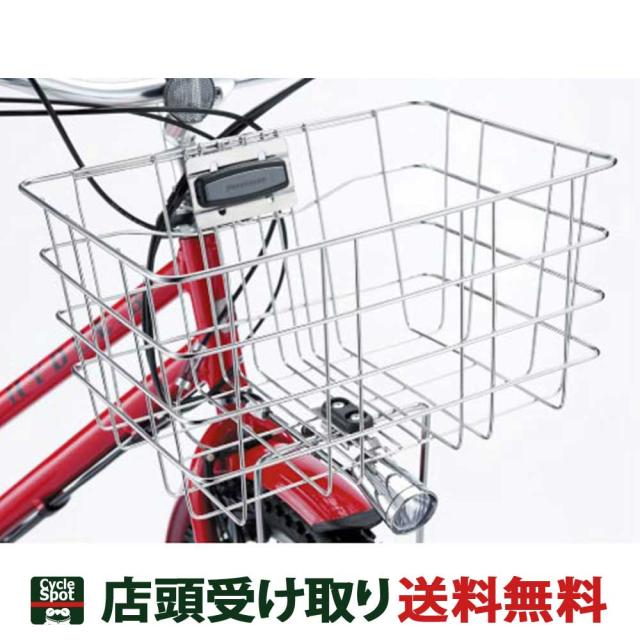 店頭受取限定 ブリヂストン 自転車 前カゴ ステンレス ブリジストン BRIDGESTONE ハイディーツー用フロントバスケット シルバー BK-HDB.Cの通販は