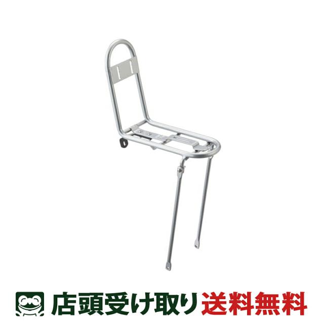 店頭受取限定 自転車 小径車 キャリア パナソニック Panasonic フロントキャリア シルバー プロム用 [NCF470S]