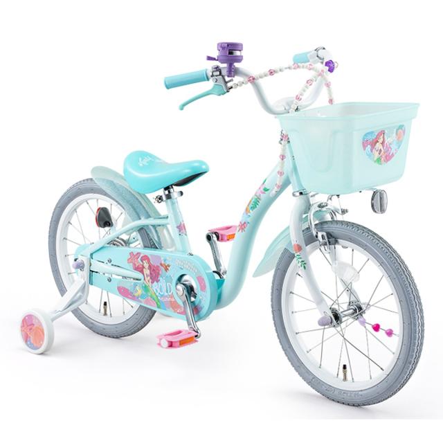 店頭受取限定 アイデス アイデス ides アリエル S16 女の子用 幼児自転車 子供 16インチ 3歳半〜8歳 エメラルドグリーン [ariel S16]_2