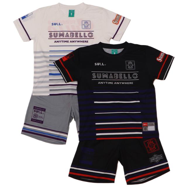 SULLO スージョ 1720104023+1721104024 Jr.ボーダープラシャツプラパンツ上下セット 上下セット セットアップ ジュニアサイズ メーカー希望価格11.