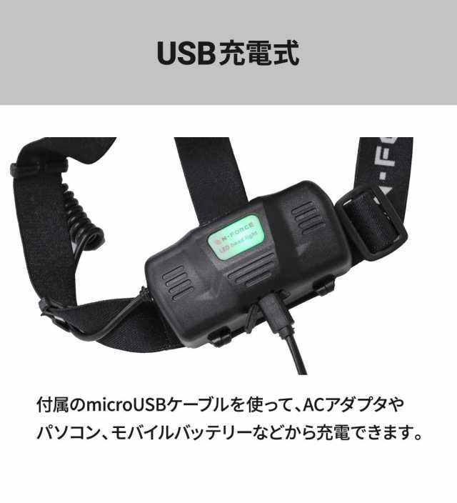 5,000lm】ヘッドライト 充電式 キャンプ キャンプ用 ソロキャンプ