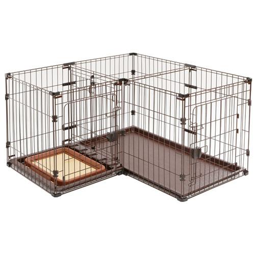 ペティオ ドッグルームサークル トイレ付き ぺットゲージ　2ルーム ペティオ トイレのしつけが出来る ドッグルームサークル ゲージ ケージ