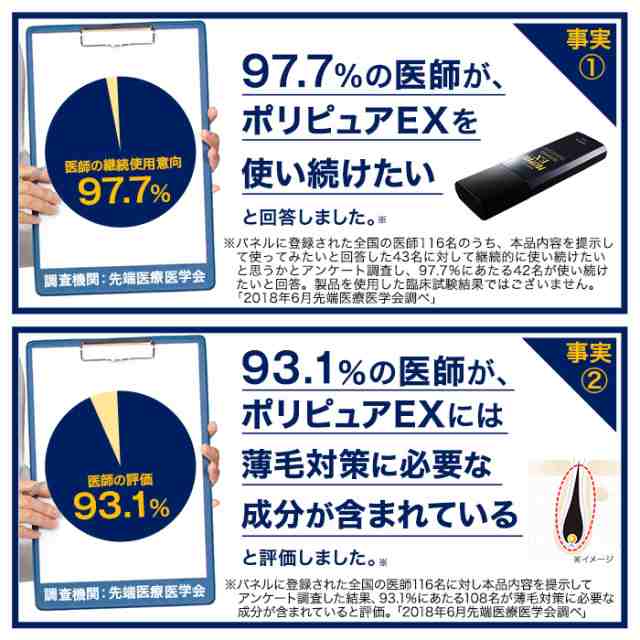 送料無料]ポリピュアEX お得な3本セット 薬用 育毛剤 男性用 女性用