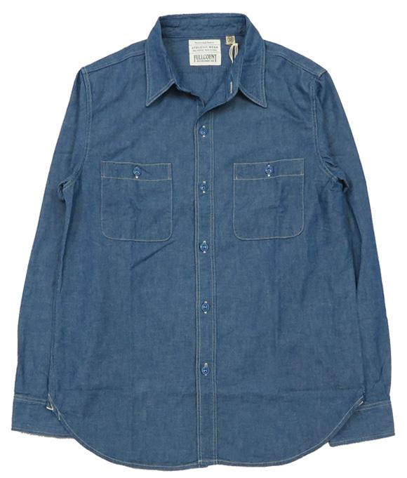 フルカウント FULLCOUNT 5oz シャンブレー 長袖 ワーク シャツ 定番 Lot.4810_1