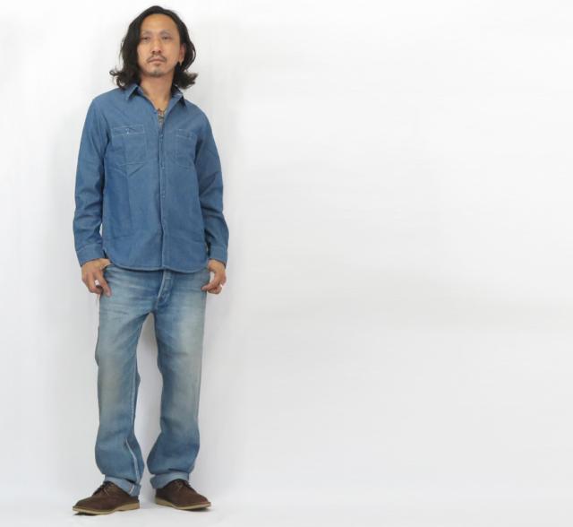 フルカウント FULLCOUNT 5oz シャンブレー 長袖 ワーク シャツ 定番 Lot.4810_7