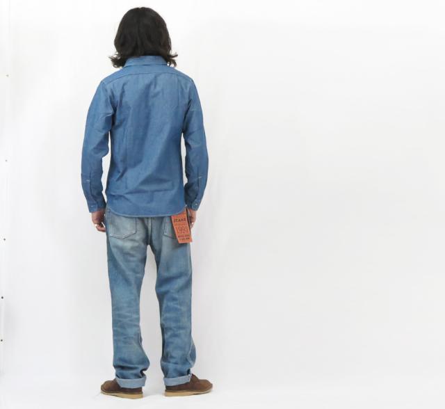 フルカウント FULLCOUNT 5oz シャンブレー 長袖 ワーク シャツ 定番 Lot.4810_8