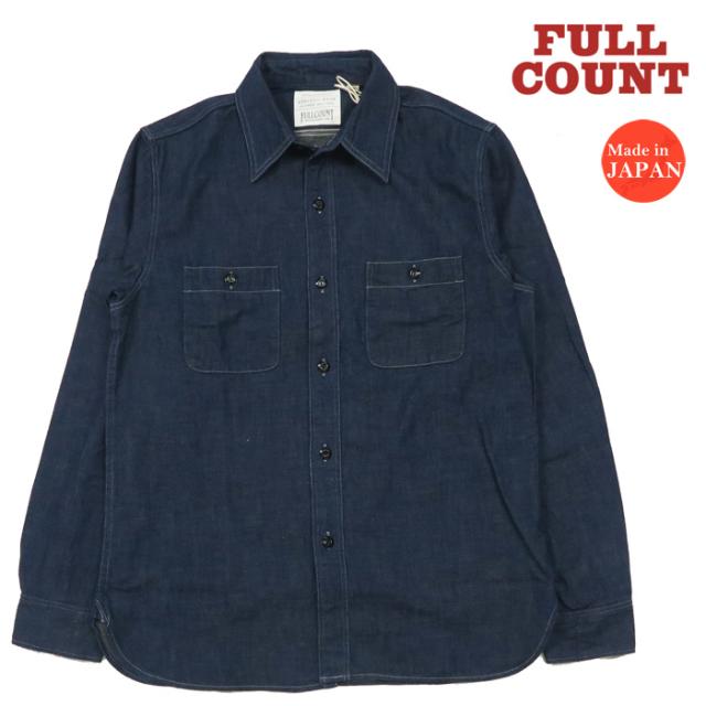 フルカウント FULLCOUNT 8oz PWデニム 長袖 ワーク シャツ ワンウォッシュ 定番 Lot.4890