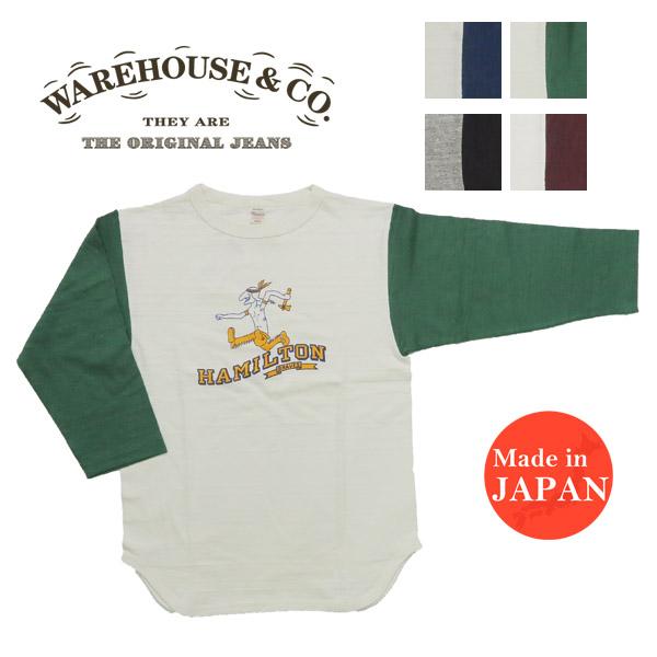 ウェアハウス WAREHOUSE 7分袖 Tシャツ ベースボール HAMILTON WH4800【2025秋冬新作】