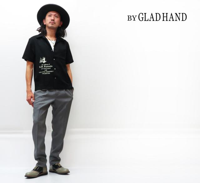 BY GLAD HAND バイ グラッドハンド 半袖 オープンカラー シャツ レーヨン/リネン PORTRAITS BYGH-20-SS-17_5