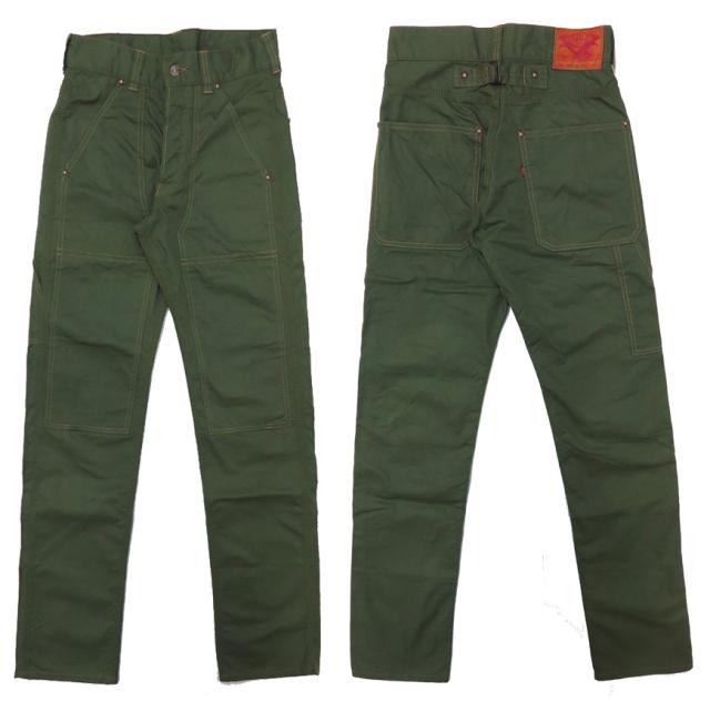 デラックスウェア DELUXEWARE ダブルニー トラウザーズ ワークパンツ 10.5oz インディゴ デニム チノ DX603B