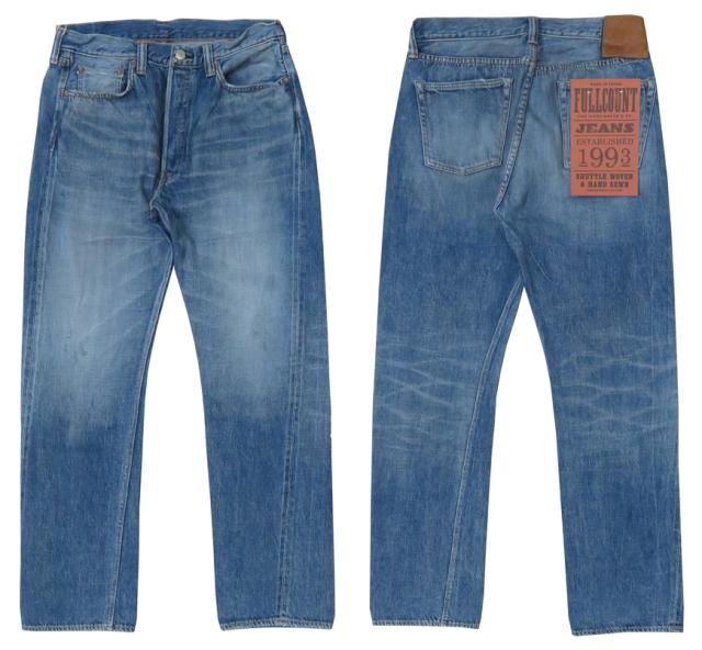 フルカウント FULLCOUNT 1341-1108SS ジーンズ ストレート 11.5oz Super Smooth ユーズドウォッシュ DARTFORD ジンバブエコットン デニム
