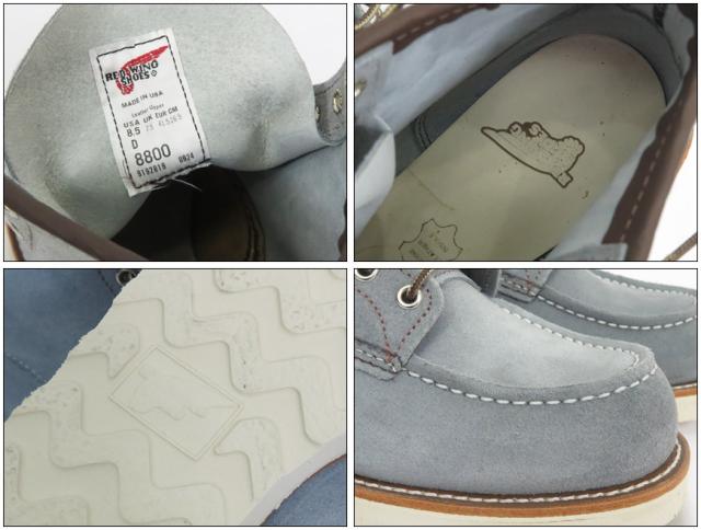 REDWING レッドウィング 6" クラシックモックトゥ 細工物ブーツ ダスティブルー・アビレーン・ラフアウト 6" Classic  Moc Style No.8800