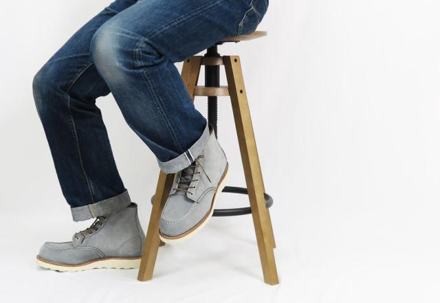REDWING レッドウィング 6" クラシックモックトゥ 細工物ブーツ ダスティブルー・アビレーン・ラフアウト 6" Classic  Moc Style No.8800
