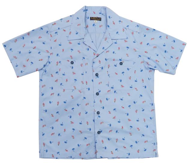 サンサーフ SUN SURF 半袖 コットンツイル レギュラーカラー シャツ アロハ ハワイアン "HULA&PALMTREE"  SS38406
