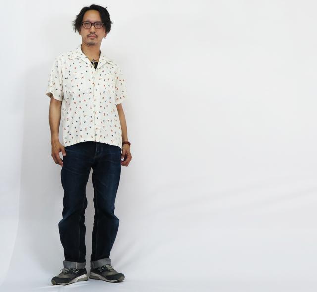 サンサーフ SUN SURF 半袖 コットンツイル レギュラーカラー シャツ アロハ ハワイアン "HULA&PALMTREE"  SS38406