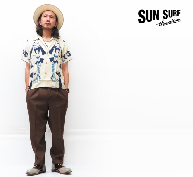 サンサーフ SUN SURF 半袖 レーヨン アロハシャツ DRAGON AND EXOTIC