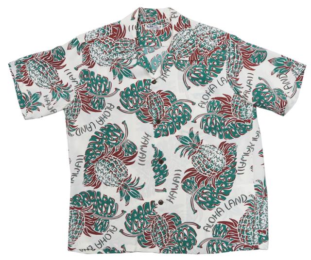 SUN SURF サンサーフ 半袖アロハシャツ XS パイナップル 水色 SUN SURF