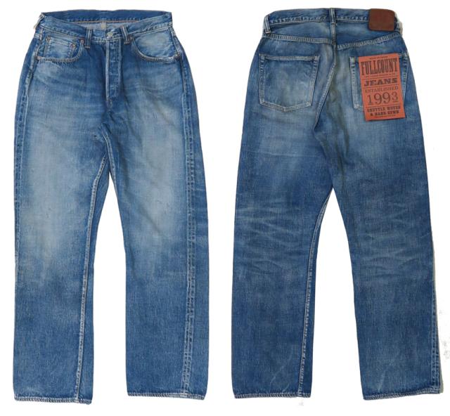 フルカウント FULLCOUNT 1341-0105SS ジーンズ ルーズストレート 11.5oz Super Smooth ユーズドウォッシュ DARTFORD ジンバブエコットン デニム