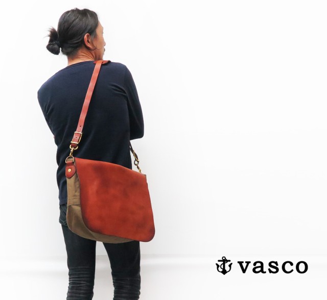 バスコ VASCO キャンバス×レザー メイルバッグ LARGE ショルダーバッグ