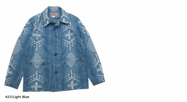 SUGAR CANE シュガーケーン フィクションロマンス 10oz ネイティブ アメリカン デニム ワーク コート シャツ SC14626_2