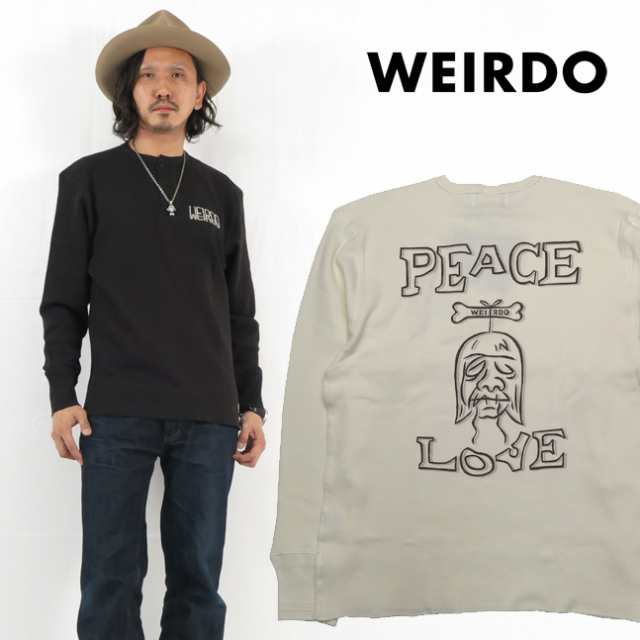 未使用 WEIRDO 長袖 Tシャツ ロンT ホワイト ヘンリー ネック