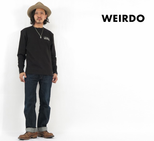 WEIRDO ウィアード 長袖 ヘンリーネック ワッフル Tシャツ SHRUNKEN HEAD GLAD HAND グラッドハンド  WRD-21-SS-27