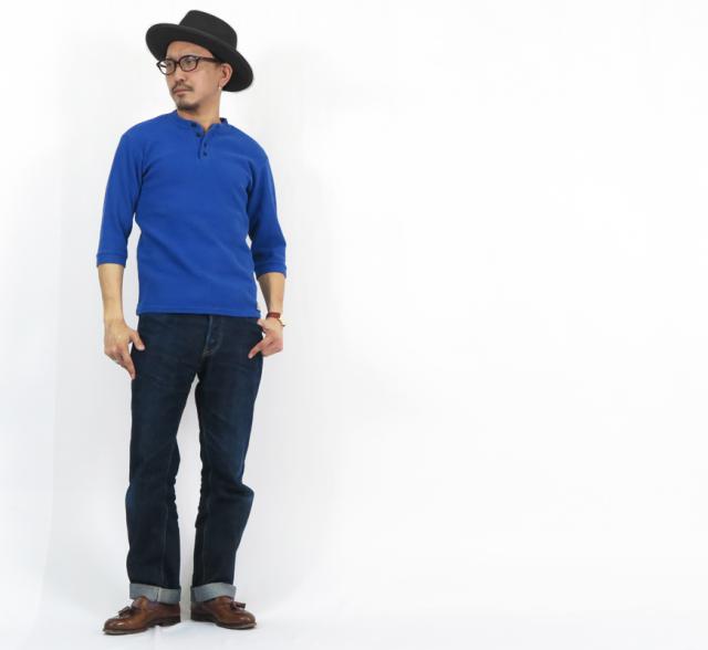 DALLES & CO ダリーズ＆コー6分袖 ヘンリーネック ニット カットソー