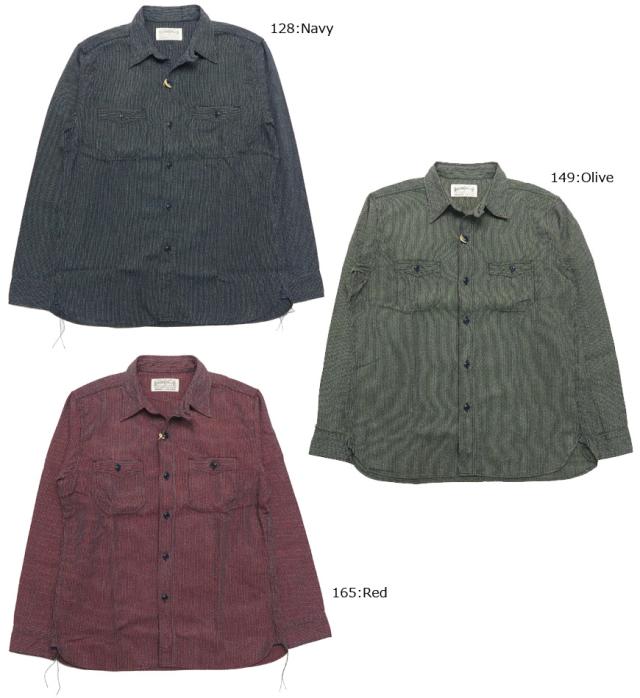 シュガーケーン SUGAR CANE フィクションロマンス 6.5oz インディゴ ビーチクロス ワーク シャツ 長袖 SC28283