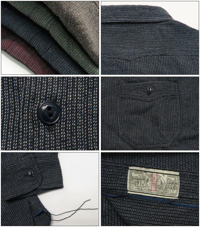 シュガーケーン SUGAR CANE フィクションロマンス 6.5oz インディゴ ビーチクロス ワーク シャツ 長袖 SC28283