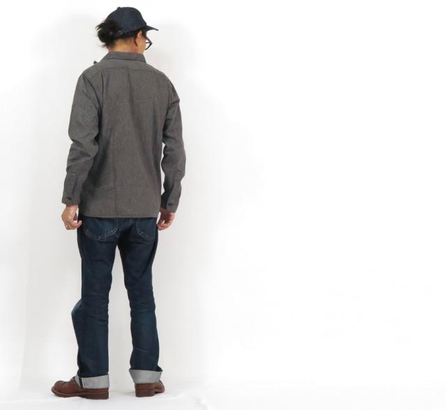 シュガーケーン SUGAR CANE フィクションロマンス 6.5oz インディゴ ビーチクロス ワーク シャツ 長袖 SC28283