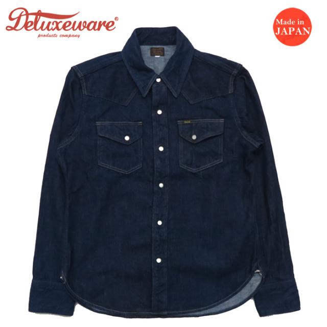 デラックスウェア DELUXEWARE 10oz デニム 長袖 ウエスタン シャツ 1950sスタイル 7600