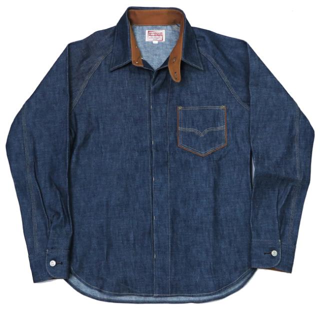 デラックスウェア DELUXEWARE 10.5oz デニム ワークシャツ 40s DENIM インディゴ 7640