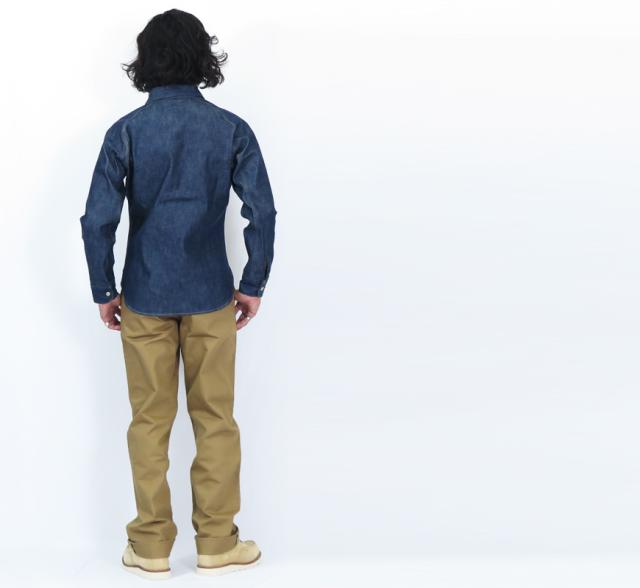 デラックスウェア DELUXEWARE 10.5oz デニム ワークシャツ 40s DENIM インディゴ 7640