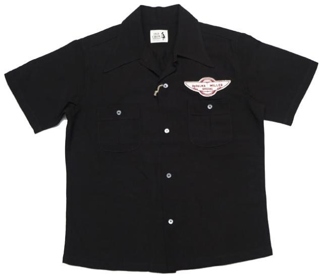 OLD CROW オールドクロウ 半袖 レーヨン/リネン ワーク シャツ ワッペン/プリント DePALMA MILLER GLAD HAND グラッドハンド OC-22-SS-11_1
