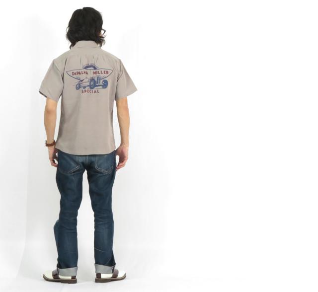 OLD CROW オールドクロウ 半袖 レーヨン/リネン ワーク シャツ ワッペン/プリント DePALMA MILLER GLAD HAND グラッドハンド OC-22-SS-11_11