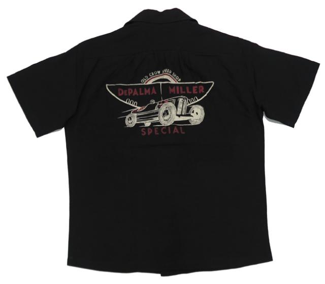 OLD CROW オールドクロウ 半袖 レーヨン/リネン ワーク シャツ ワッペン/プリント DePALMA MILLER GLAD HAND グラッドハンド OC-22-SS-11_2