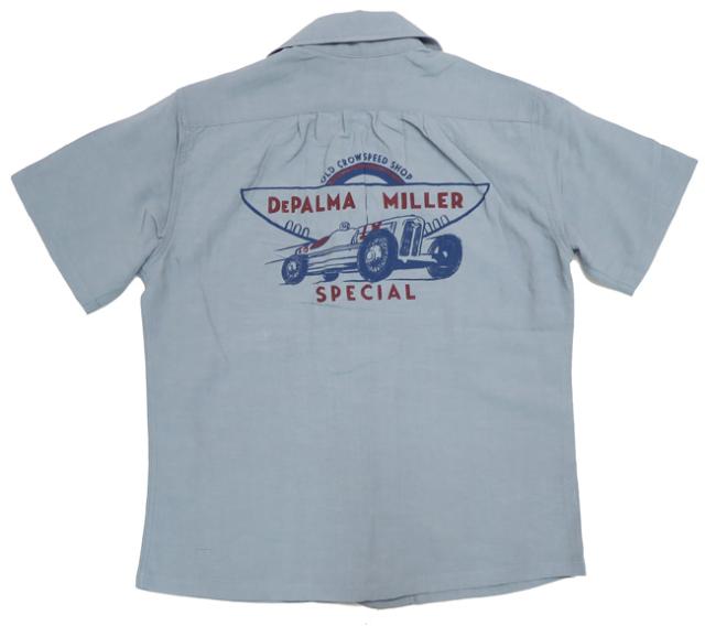 OLD CROW オールドクロウ 半袖 レーヨン/リネン ワーク シャツ ワッペン/プリント DePALMA MILLER GLAD HAND グラッドハンド OC-22-SS-11_6