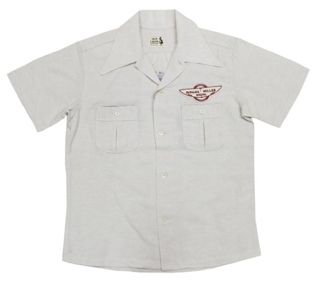 OLD CROW オールドクロウ 半袖 レーヨン/リネン ワーク シャツ ワッペン/プリント DePALMA MILLER GLAD HAND グラッドハンド OC-22-SS-11_7
