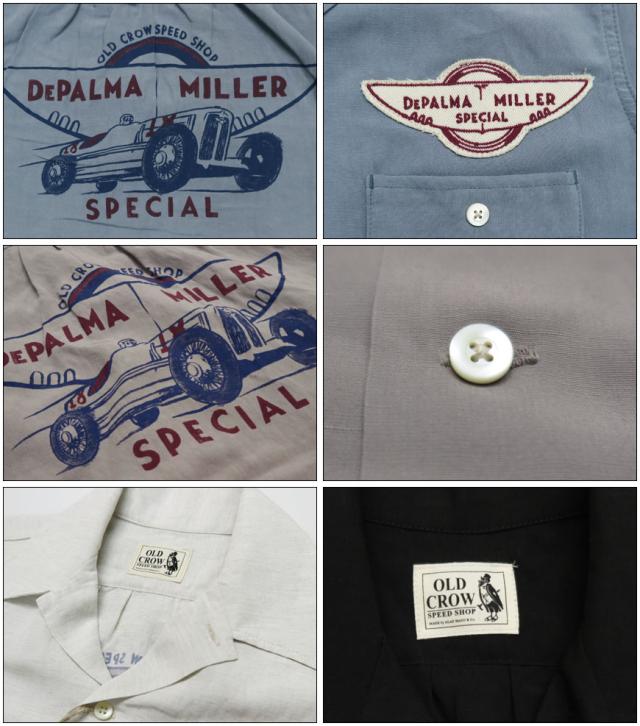 OLD CROW オールドクロウ 半袖 レーヨン/リネン ワーク シャツ ワッペン/プリント DePALMA MILLER GLAD HAND グラッドハンド OC-22-SS-11_9