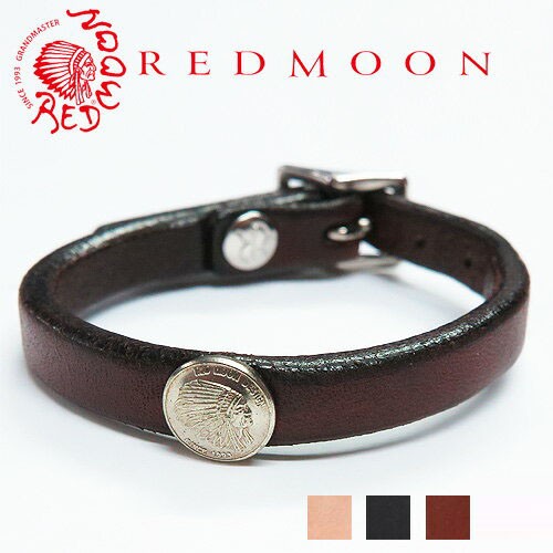 レッドムーン REDMOON レザーブレスレット RM-WBA コンチョ付き サドル ...