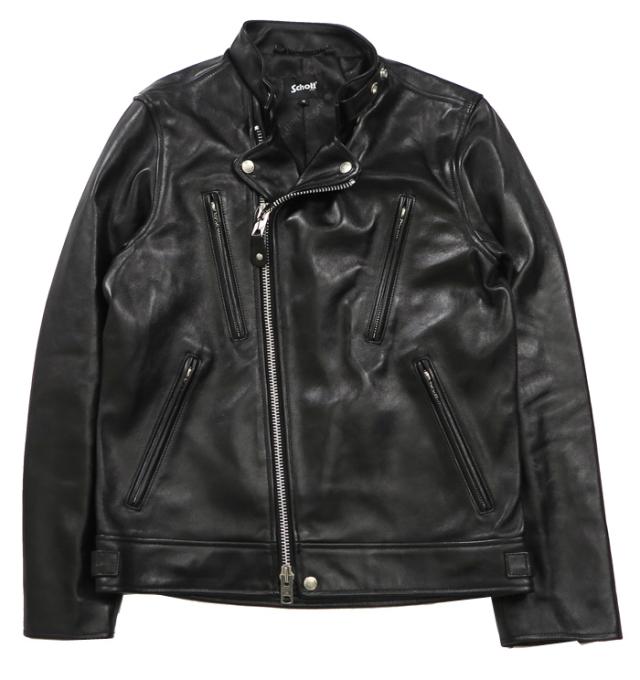 ショット Schott ラムレザー ダブル ブレスト ライダース ジャケット