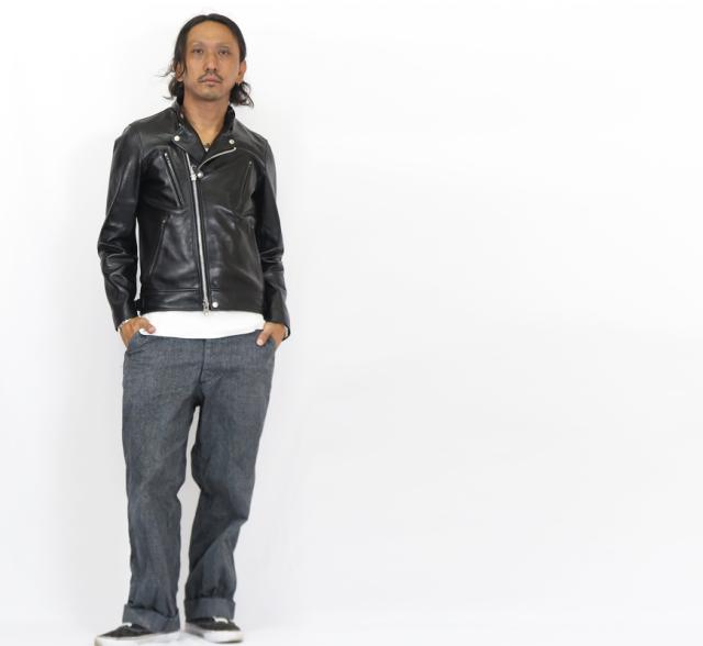 ショット Schott ラムレザー ダブル ブレスト ライダース ジャケット