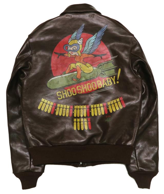 トイズマッコイ TOYS McCOY A-2 レザー フライトジャケット J.A.DUBOW 839TH BS SHOO SHOO BABY!  ホースハイド 馬革 TMJ2202