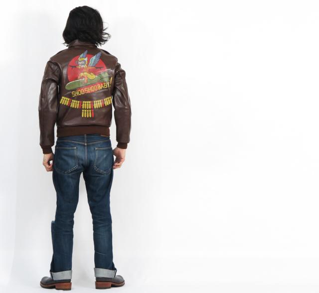 トイズマッコイ TOYS McCOY A-2 レザー フライトジャケット J.A.DUBOW 839TH BS SHOO SHOO BABY!  ホースハイド 馬革 TMJ2202